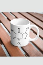 Kafein Kimyası Sembolleri Temalı Porselen Kupa