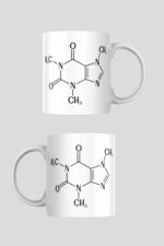 Kafein Kimyası Sembolleri Temalı Porselen Kupa - Görsel 2