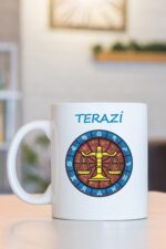 Terazi Burcu Kupa Bardak - Baskılı Bardak - Hediyelik Bardak- Burçlar