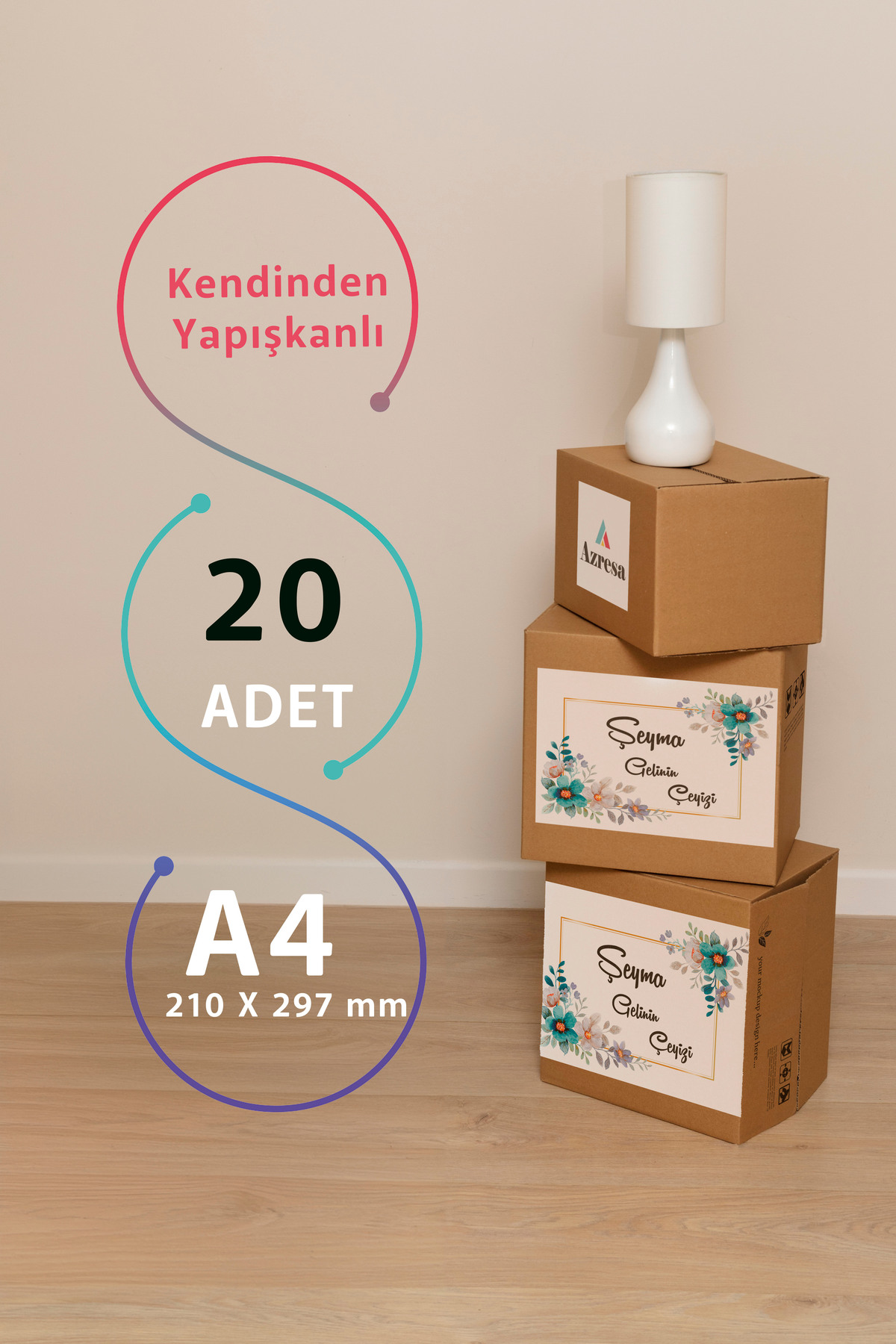 1_org_zoom-195.jpg Çeyiz Kutusu Etiketleri - A4 ve Kişiye Özel * Mavi Çiçekli - Görsel 1