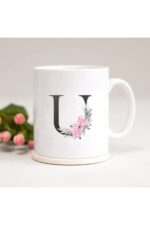 U Harfli Baskılı Kupa Bardak