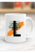 L Harfi Baskılı Kupa Bardak - Resimli Kupa Bardak - Hediyelik Bardak - Bardak Baskı
