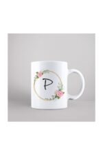 P Harfi Tasarımlı Kupa Bardak