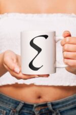 E Harfli Özel Tasarım Kupa