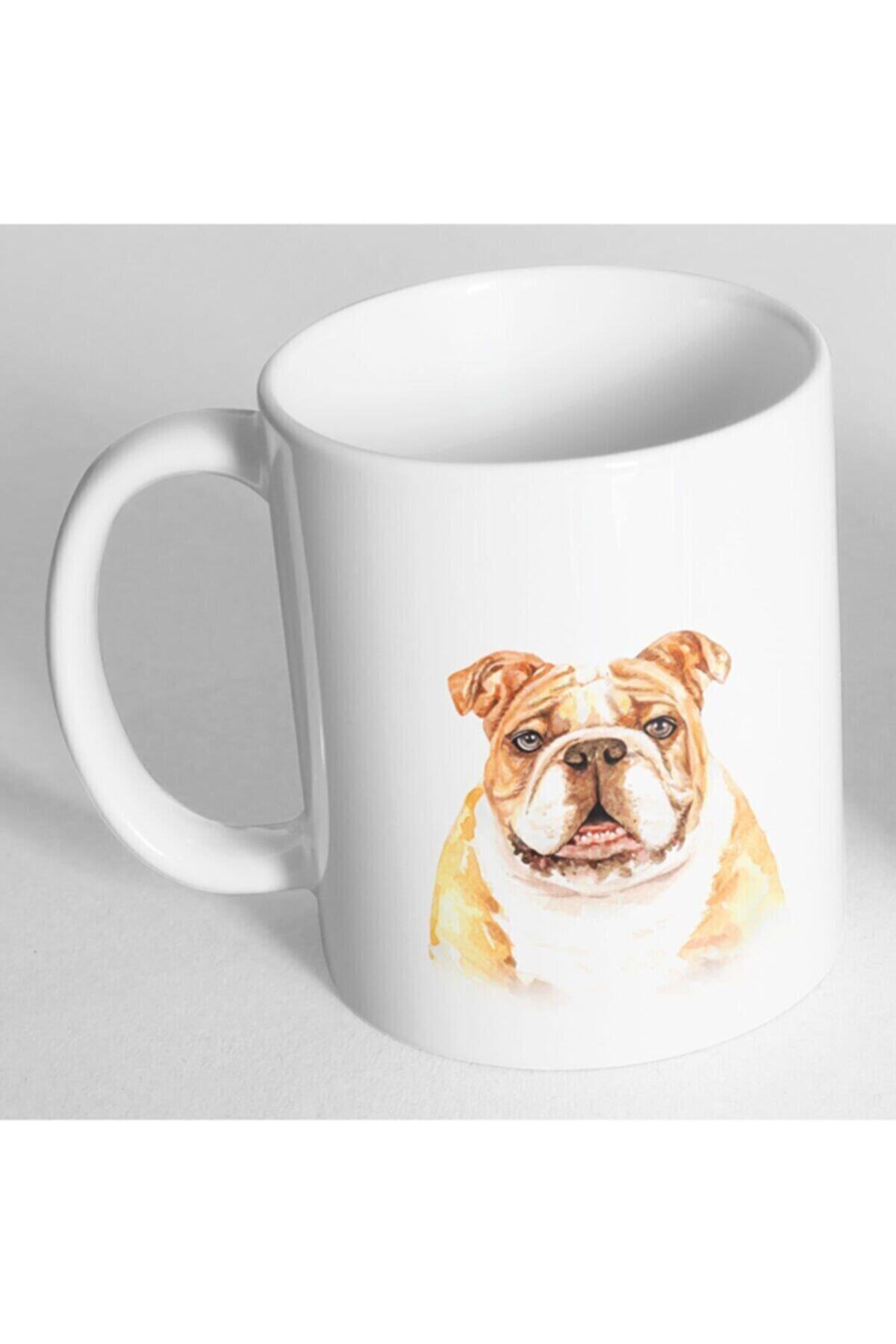 1_org_zoom-2042.jpg Bulldog Köpek Resim Baskılı Kupa Bardak - Görsel 1
