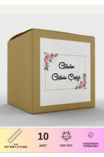 Çeyiz Etiketi Özelleştirilebilir İsme Özel - 10 Adet  Gül Aranje - Görsel 2