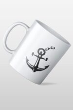 Çapa Desenli Özel Tasarım Kupa Bardak