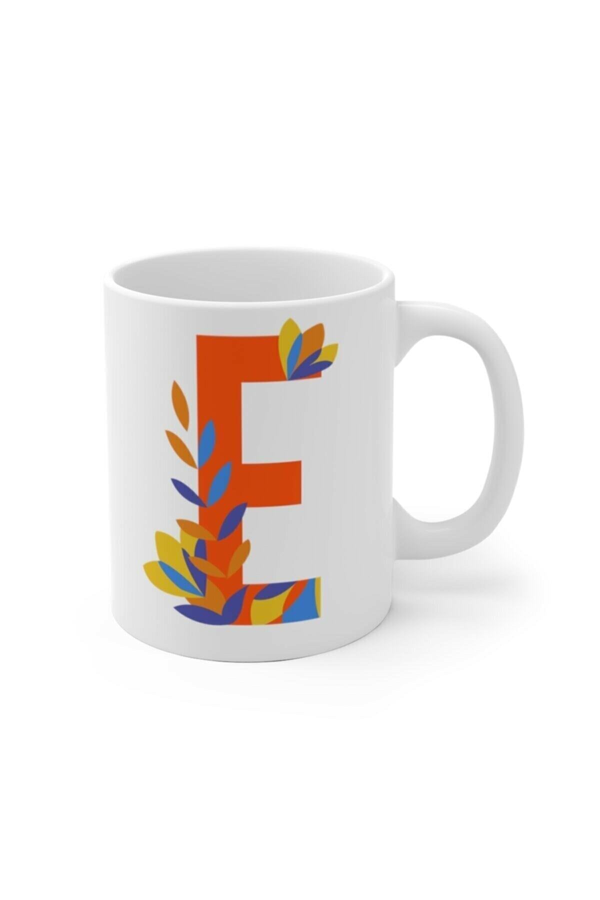 1_org_zoom-2075.jpg E Harfi Baskılı Kupa Bardak - Görsel 1