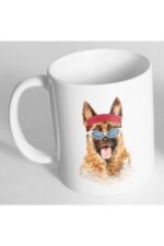 German Shepherd Hippi Baskılı Kupa Bardak