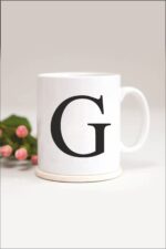 G Harfli Baskılı Kupa Bardak