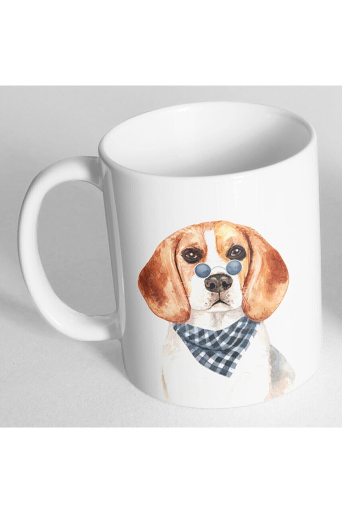 1_org_zoom-2195.jpg Beagle Gözlüklü Baskılı Kupa Bardak - Görsel 1