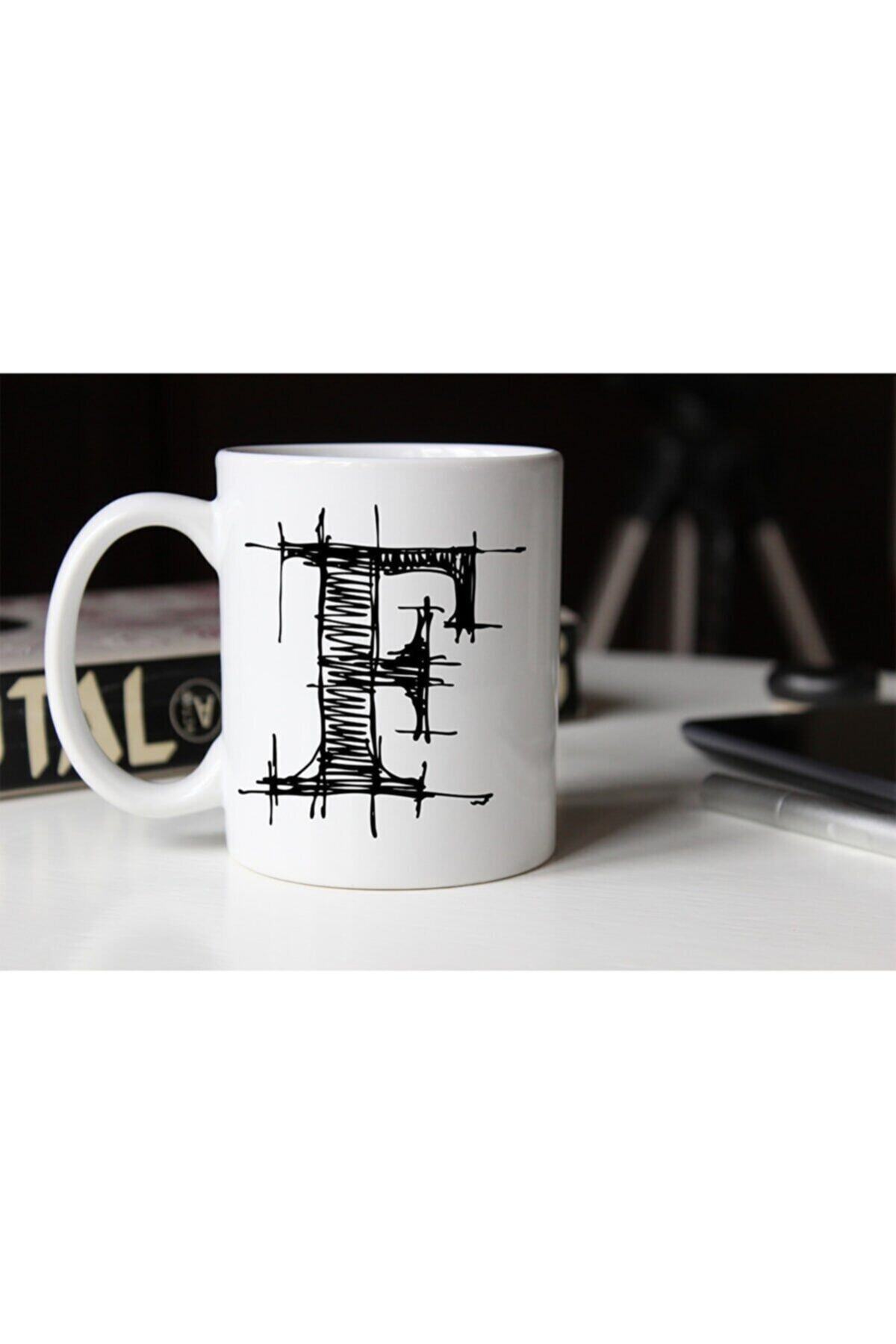 1_org_zoom-2230.jpg Özel Çizim F Harfli Porselen Kupa Tfshr-07 - Görsel 1