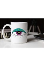 Özel Tasarım Göz Baskılı Porselen Kupa Bardak- 004 Tfkp