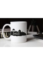 Denizli Silüeti Temalı Porselen Kupa Tfsh-09