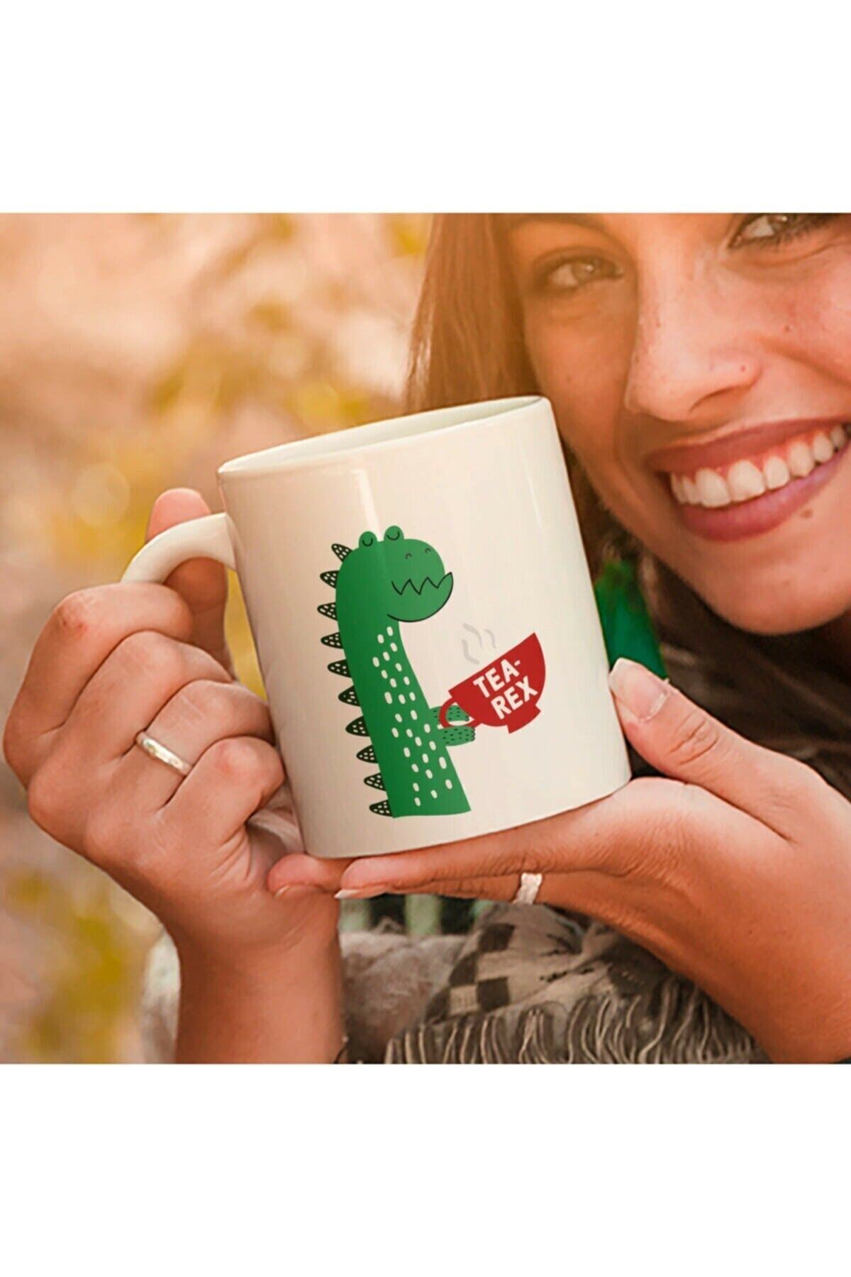 1_org_zoom-2319.jpg Çay Canavarı Arkadaşa Esprili Hediyelik Porselen Kupa - Görsel 1