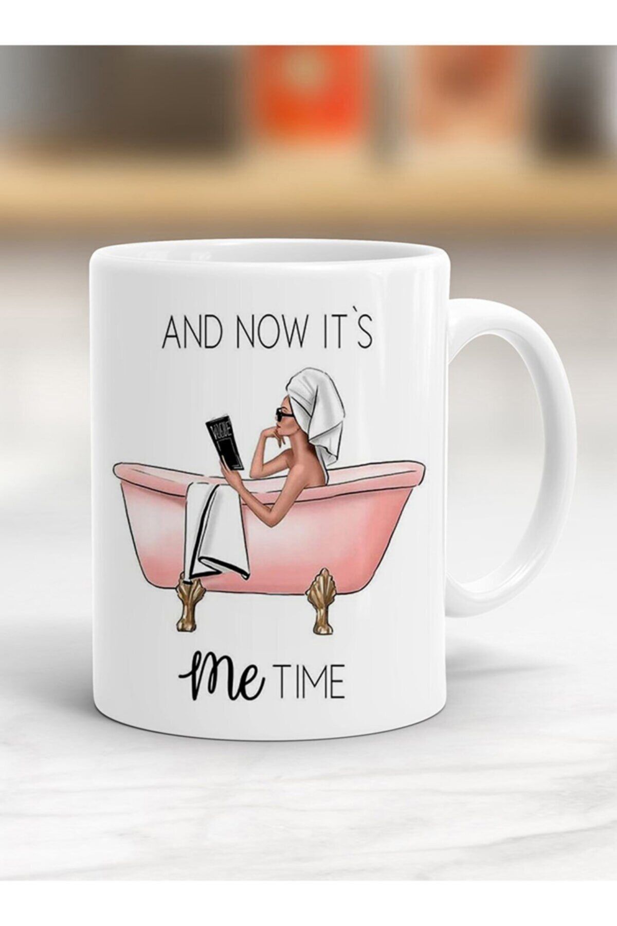 1_org_zoom-2321.jpg Beyaz And Now It's Me Time Yazılı Kupa Bardak - Görsel 1