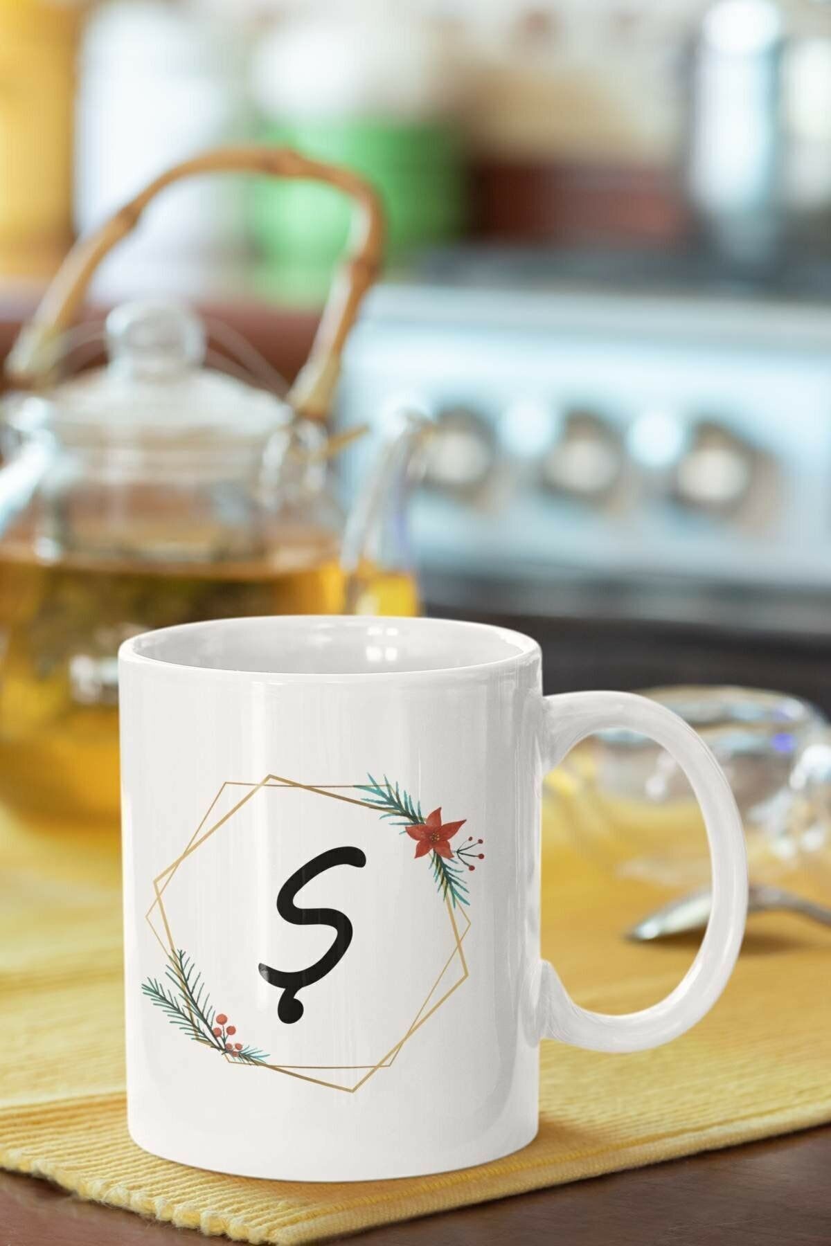 1_org_zoom-2345.jpg Ş Harfi Baskılı Porselen Kupa Bardak - Görsel 1