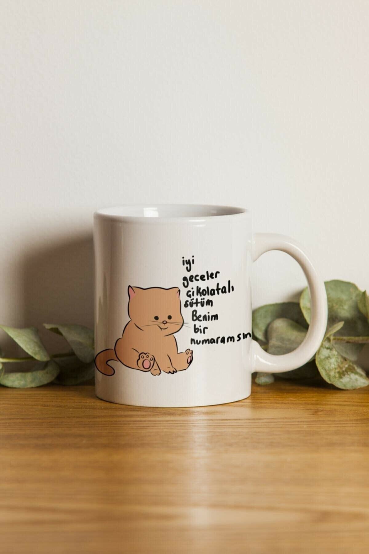 1_org_zoom-2381.jpg Benim Bir Numaramsın Motto Kupa Bardak - Görsel 1