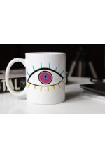 Özel Tasarım Göz Baskılı Porselen Kupa Bardak- 012 Tfkp