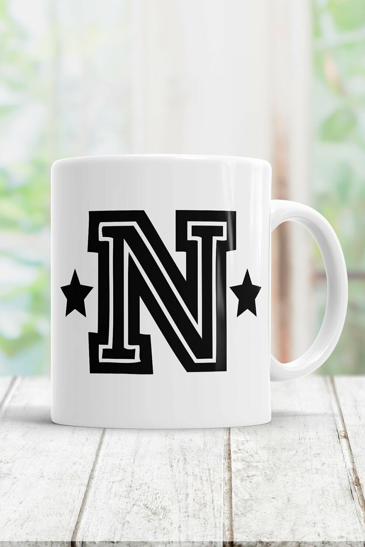 1_org_zoom-2464.jpg N Harfi Baskılı Kupa Bardak - Görsel 1