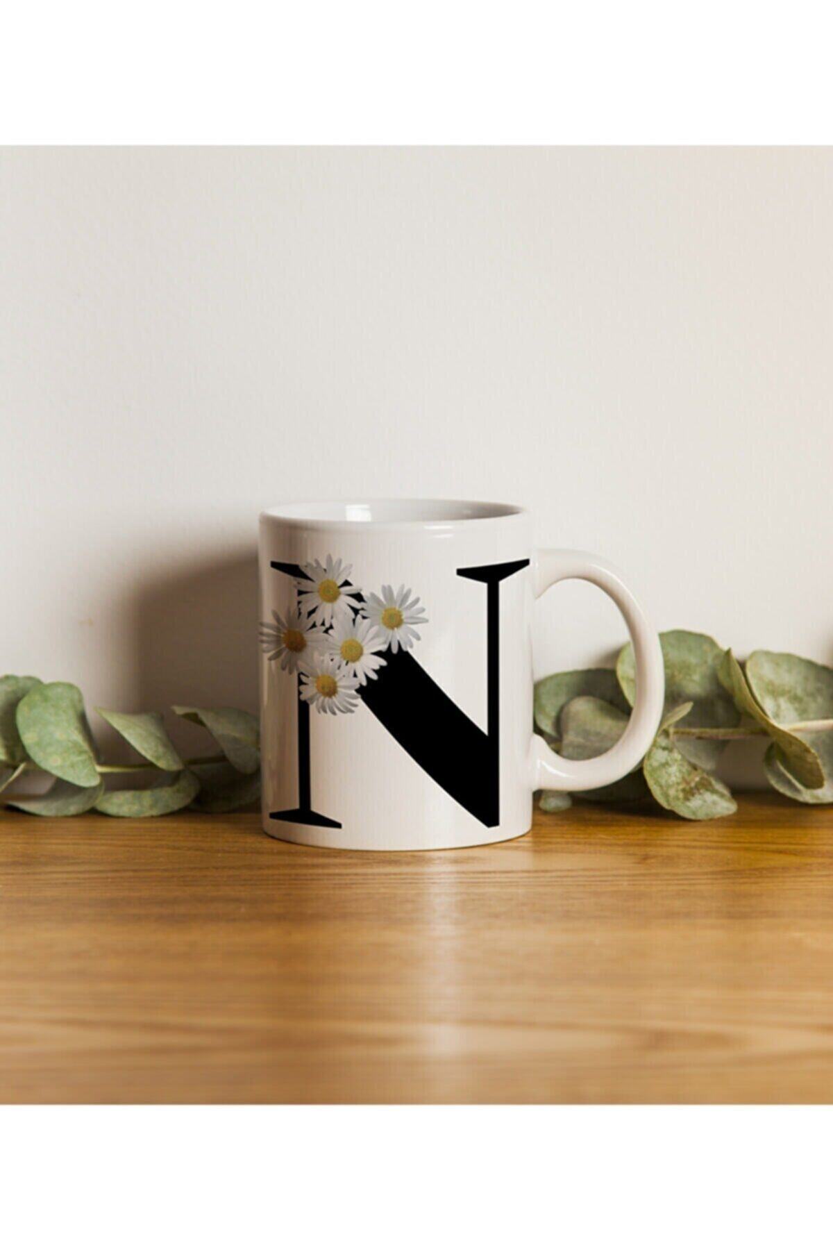 1_org_zoom-2474.jpg N Harf Papatya Kupa Bardak - Görsel 1