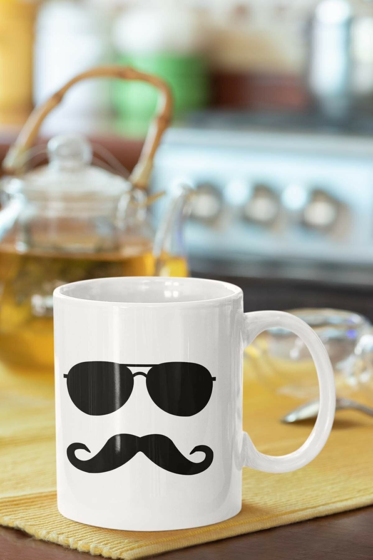 1_org_zoom-249.jpg Pala Bıyıklı Baskılı Porselen Kupa Bardak - Görsel 1