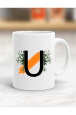 U Harfi Baskılı Kupa Bardak