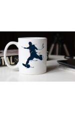Futbolcu Temalı Beyaz Porselen Kupa Tfspr-03