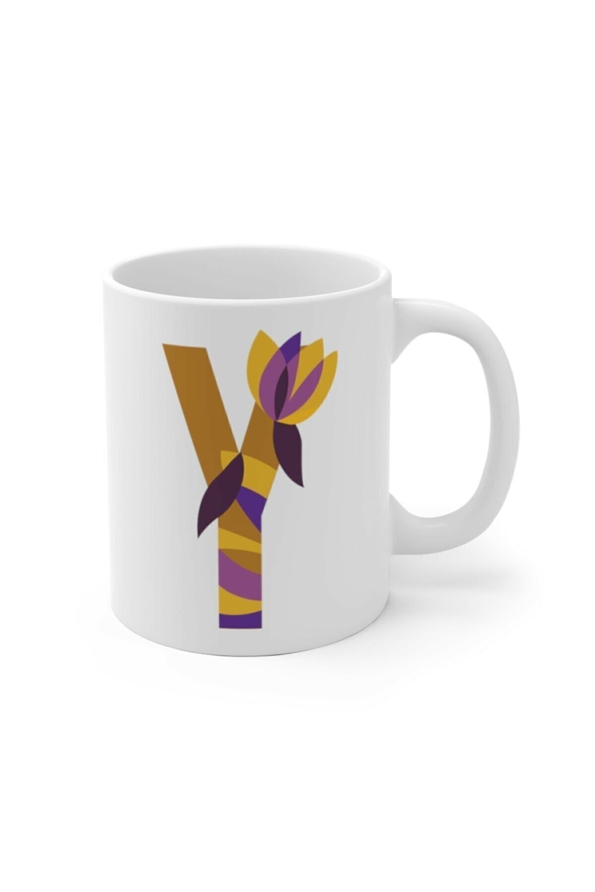 1_org_zoom-2543.jpg Y Harfi Baskılı Kupa Bardak - Görsel 1