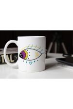 Özel Tasarım Göz Baskılı Porselen Kupa Bardak- 009 Tfkp