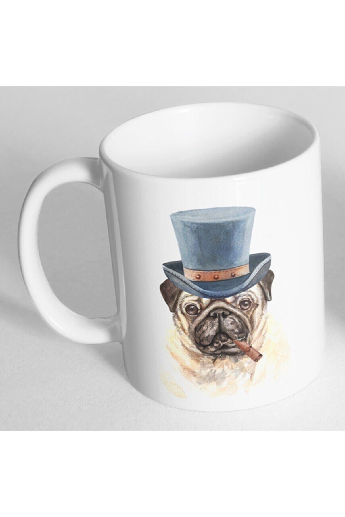 1_org_zoom-2588.jpg Pug Melon Şapkalı Baskılı Kupa Bardak Bdh552 - Görsel 1