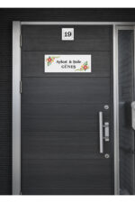 Kişiye Özel Çiçek Desenli Metal Kapı İsimliği ve Kapı Numarası Seti | Bahar Temalı - Görsel 5