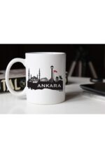 Ankara Silüeti Temalı Porselen Kupa Tfsh-04