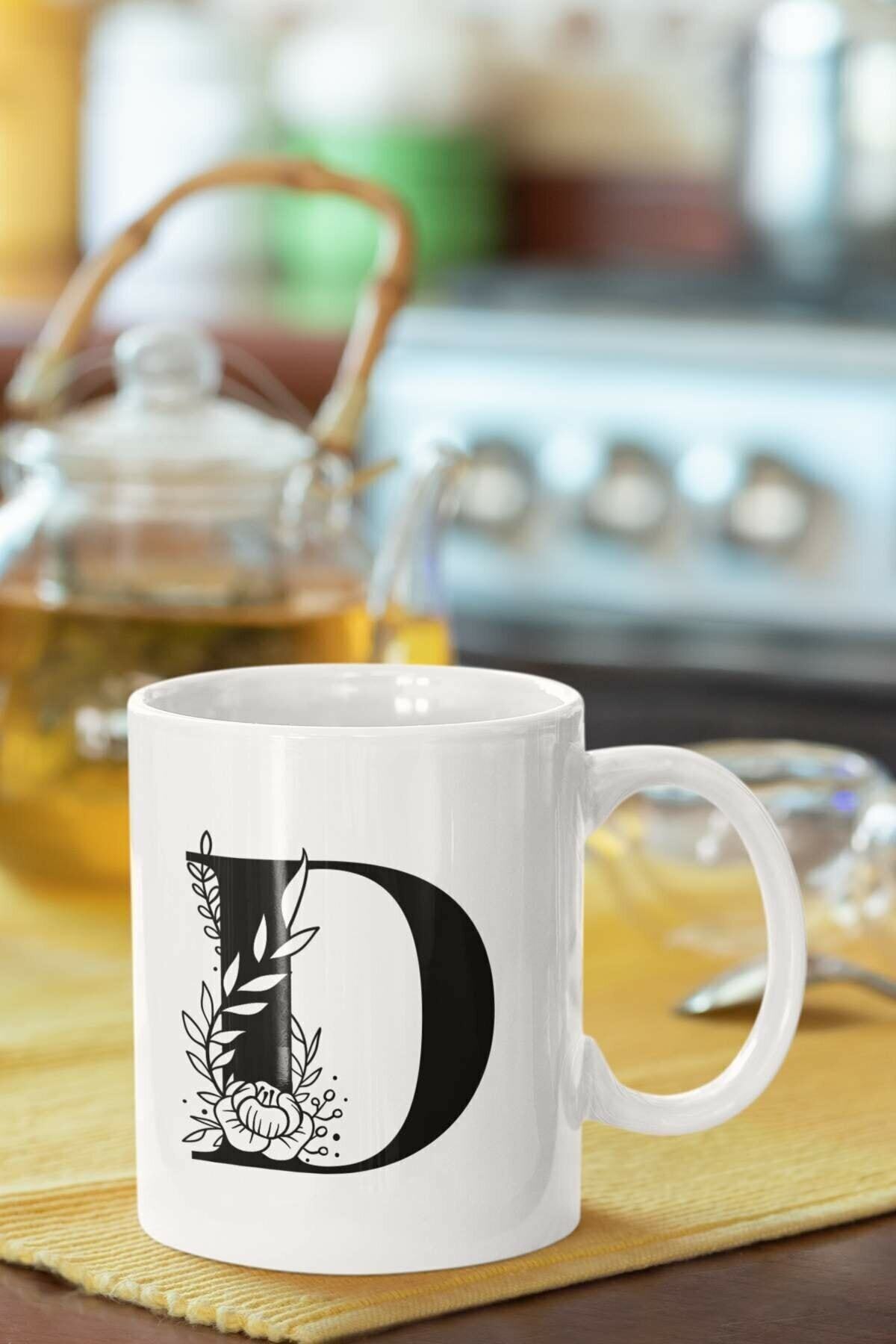 1_org_zoom-2672.jpg D Harfi Baskılı Porselen Kupa Bardak - Görsel 1