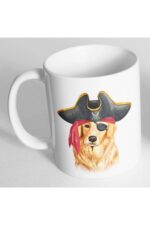 Golden Retriever Korsan Baskılı Kupa Bardak