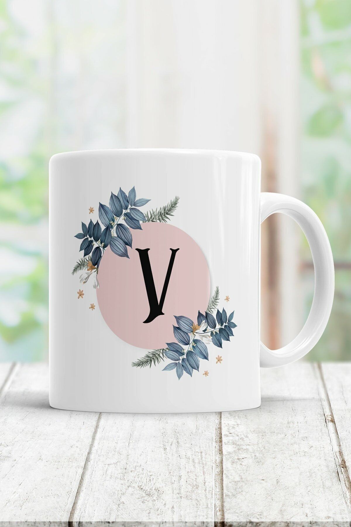 1_org_zoom-2691.jpg Beyaz R Harfi Baskılı Kupa Bardak - Görsel 1