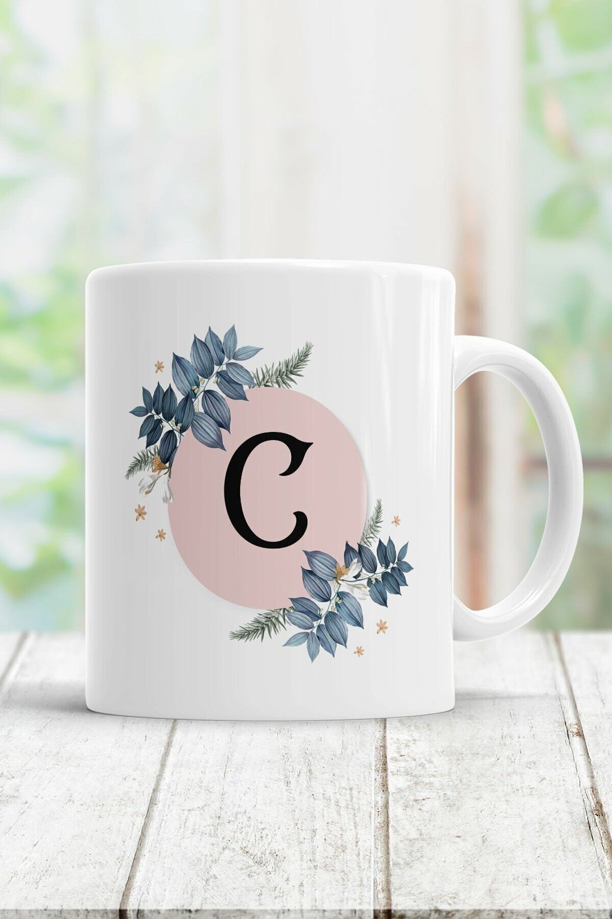 1_org_zoom-2710.jpg C Harfi Baskılı Kupa Bardak - Görsel 1