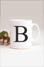 B Harfli Baskılı Kupa Bardak