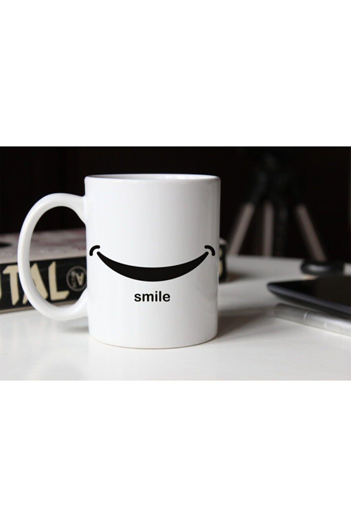 1_org_zoom-2724.jpg Özel Tasarım Smile Baskılı Beyaz Kupa Bardak Tfkr - Görsel 1