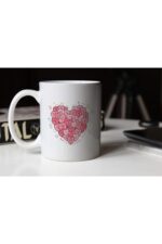 Emoji Kalp Temalı Beyaz Kupa Tfc-15