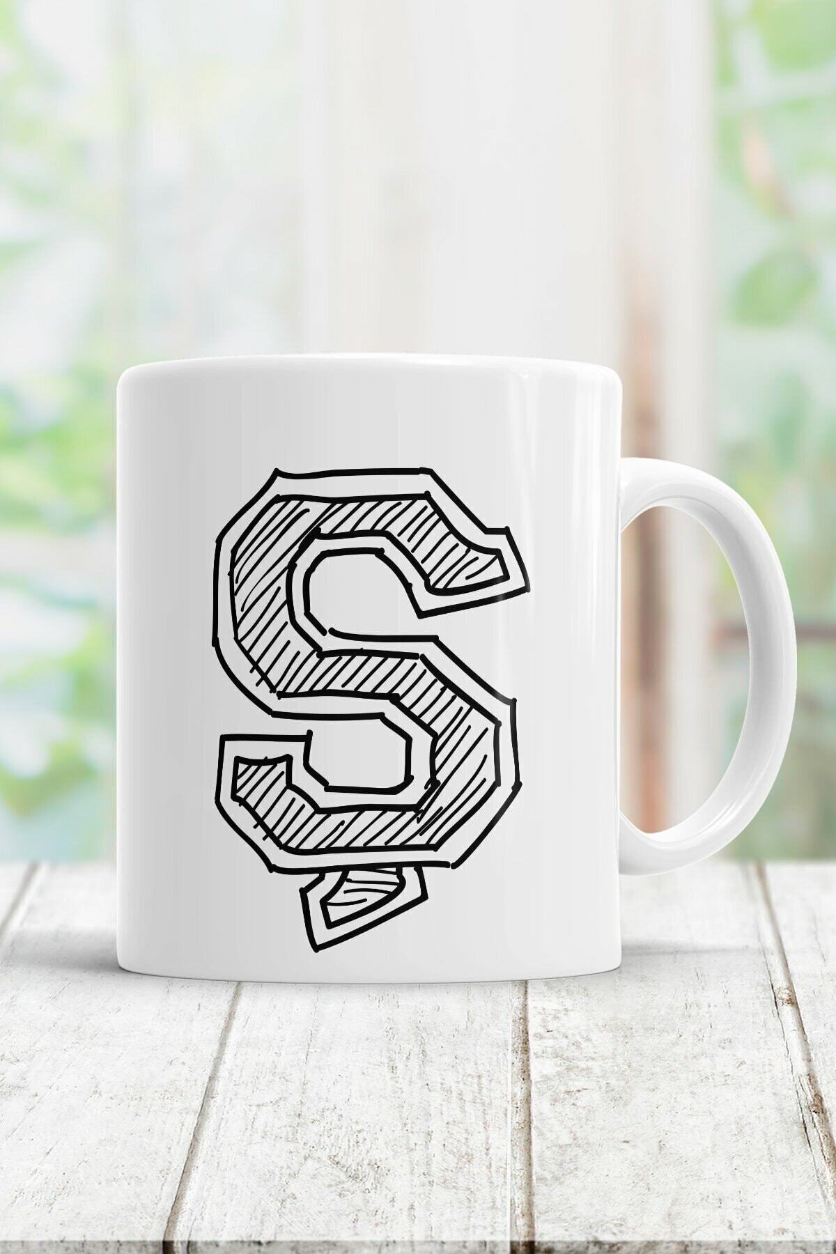 1_org_zoom-2738.jpg Beyaz Ş Harfi Baskılı Kupa Bardak - Görsel 1