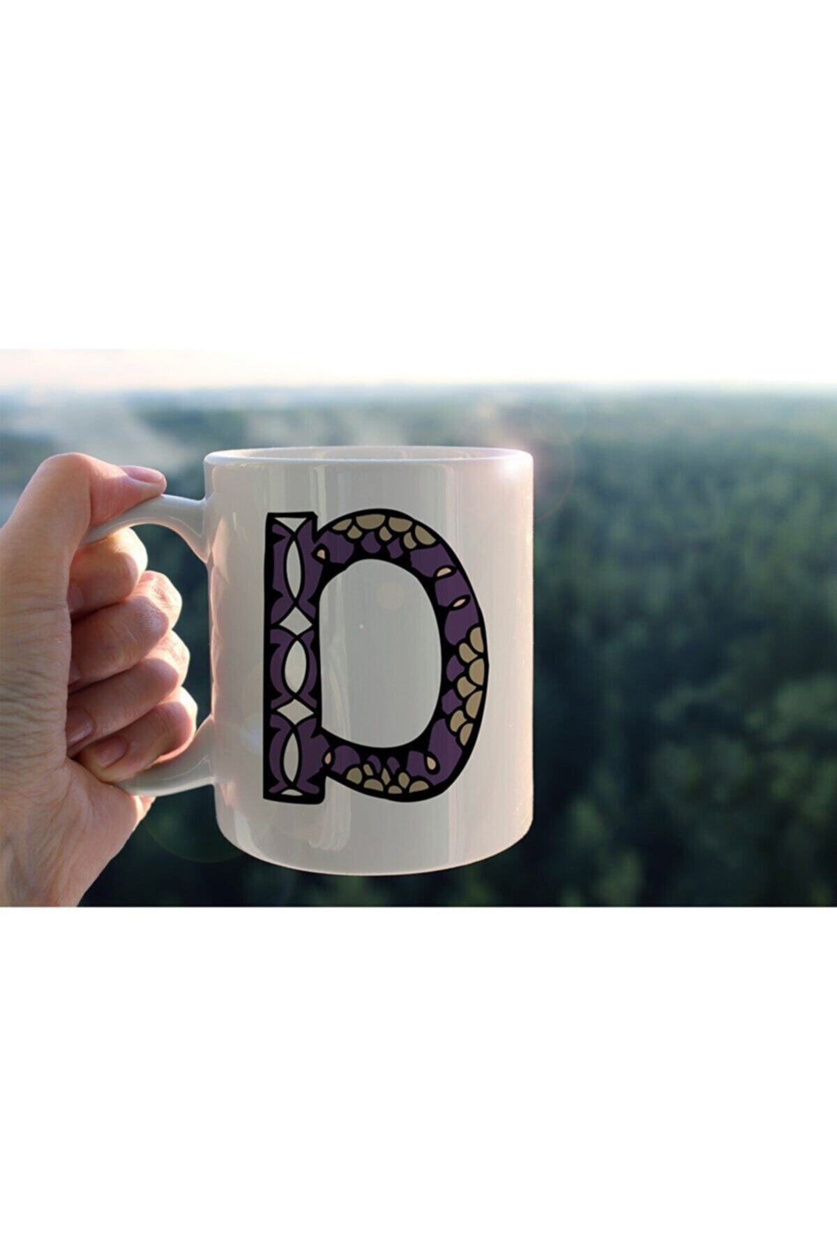 1_org_zoom-2741.jpg Özel Tasarım D Harfli Porselen Kupa Tfhr-05 - Görsel 1