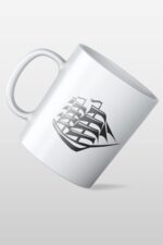 Yelken Desenli Özel Tasarım Kupa Bardak