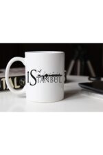 Tipografik Istanbul Yazılı Porselen Kupa Tfsh-12