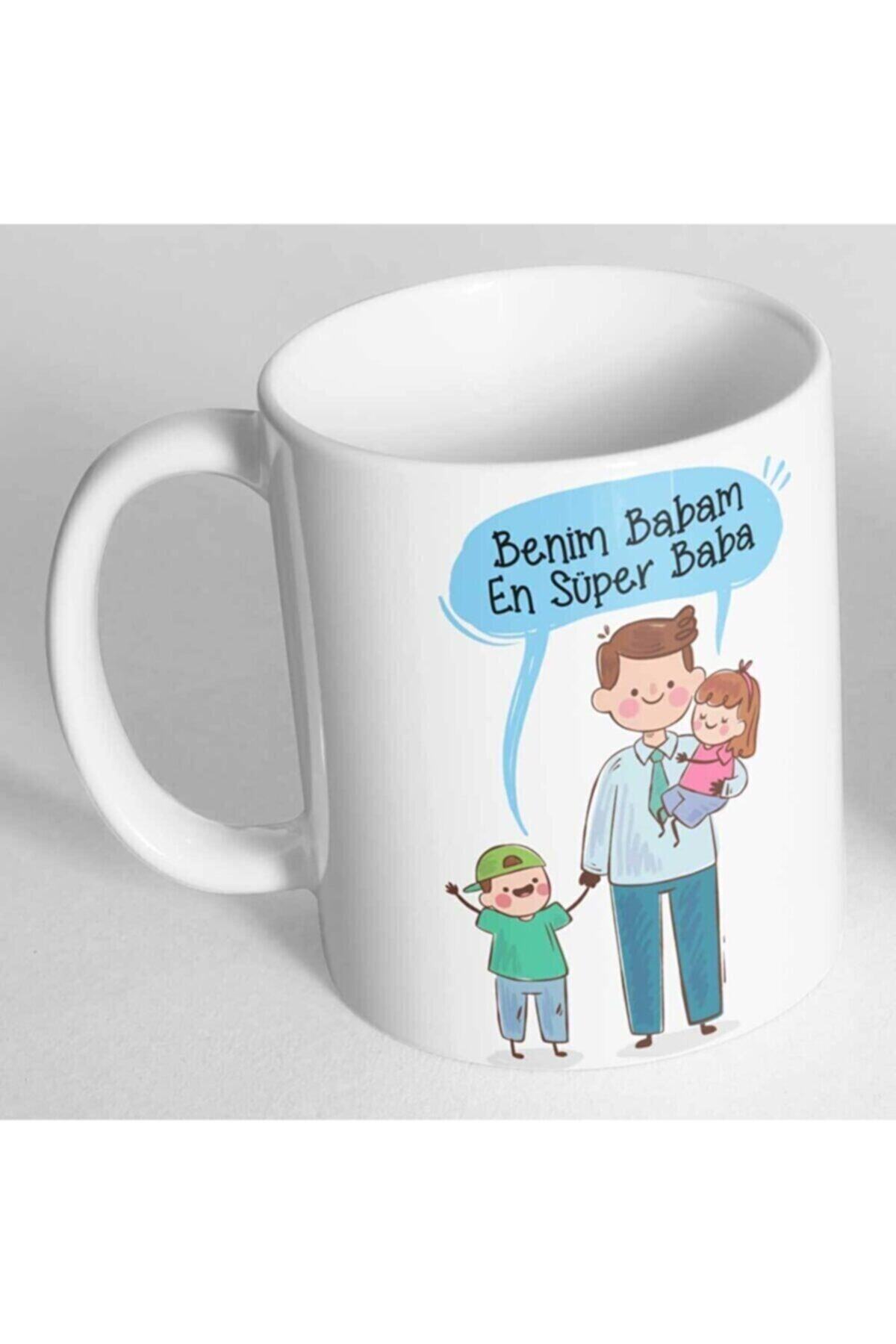 1_org_zoom-2780.jpg Benim Babam En Süper Baba Baskılı Kupa Bardak - Görsel 1