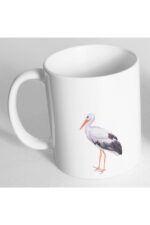 Leylek Resim Tasarım Baskılı Kupa Bardak