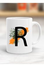 R Harfi Yazılı Yazılı Kupa