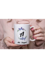 Çiçekli Kişiye Özel isimli Kupa Bardak