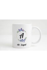 Çiçekli Kişiye Özel isimli Kupa Bardak - Görsel 2