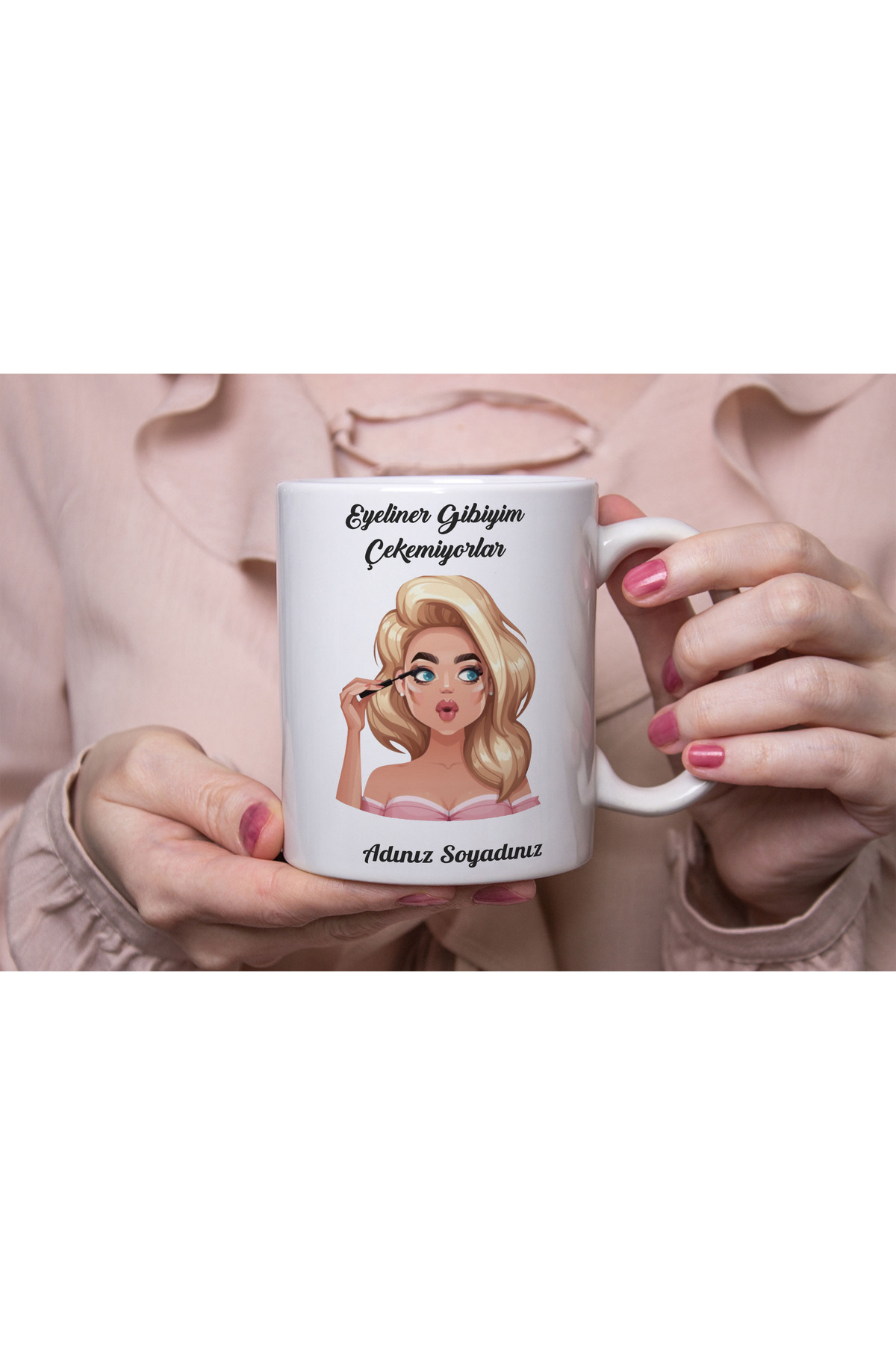 1_org_zoom-2826.jpg Eyeliner Gibiyim Çekemiyorlar Yazılı - Kupa Bardak - Görsel 1